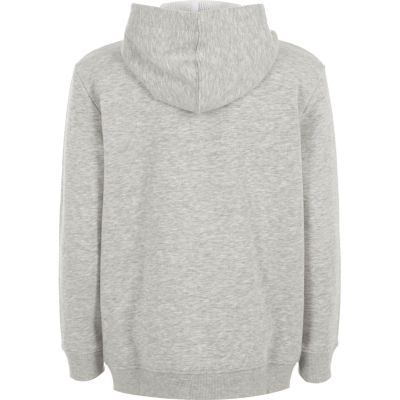 Boys grey zip-up hoodie